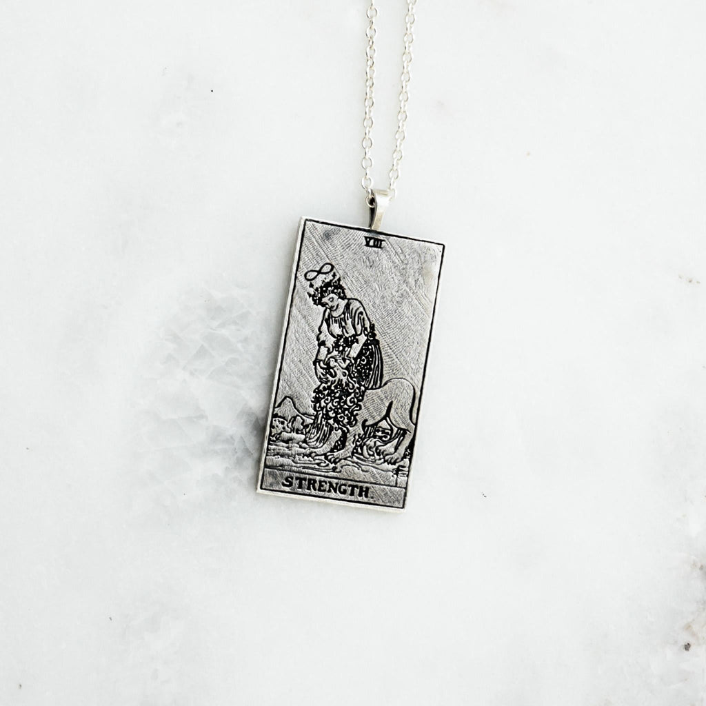 Strength Tarot Card Necklace
