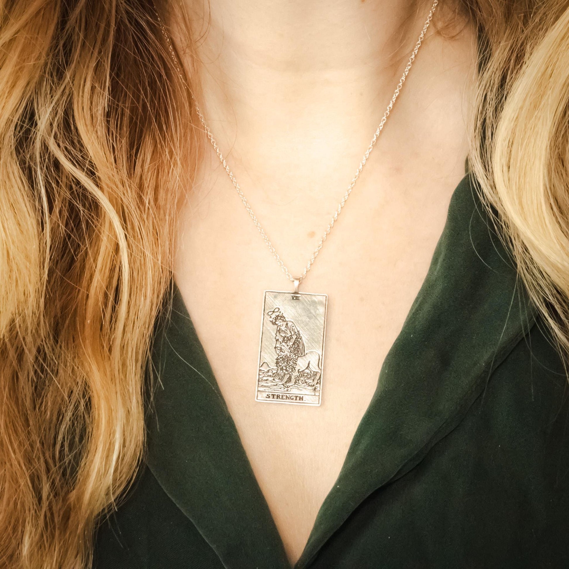 Strength Tarot Card Necklace