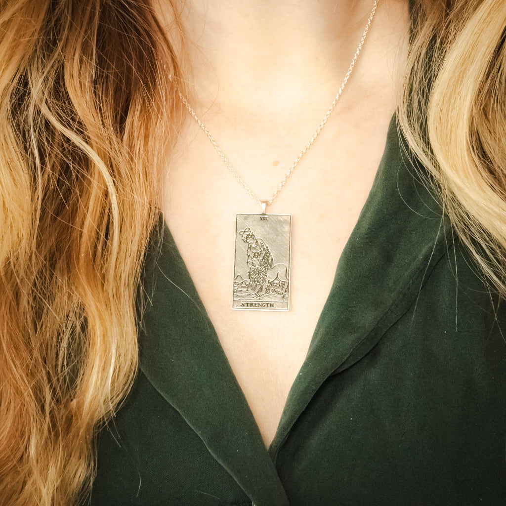 Strength Tarot Card Necklace