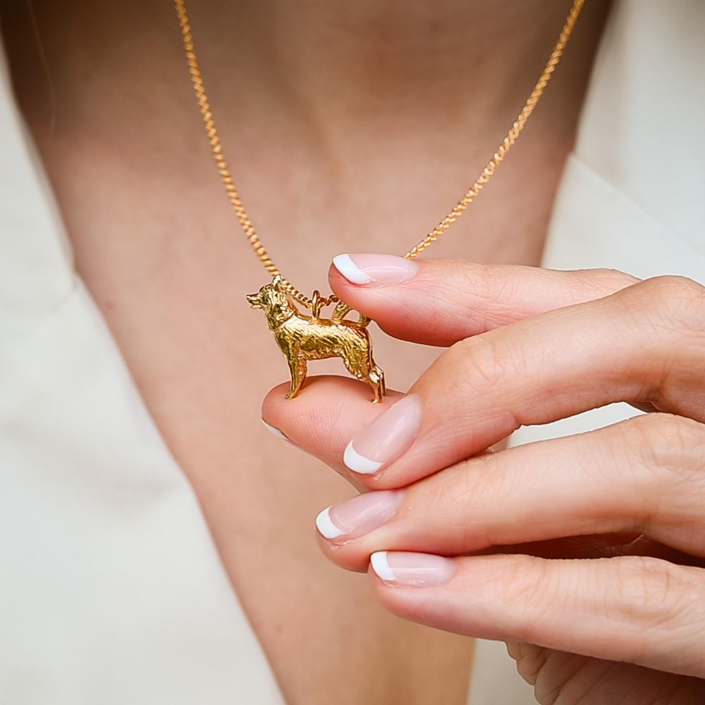 Husky Dog Charm Necklace