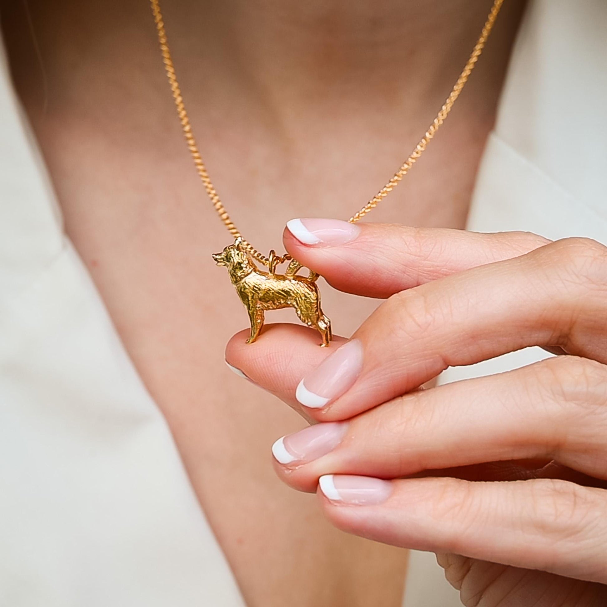 Husky Dog Charm Necklace