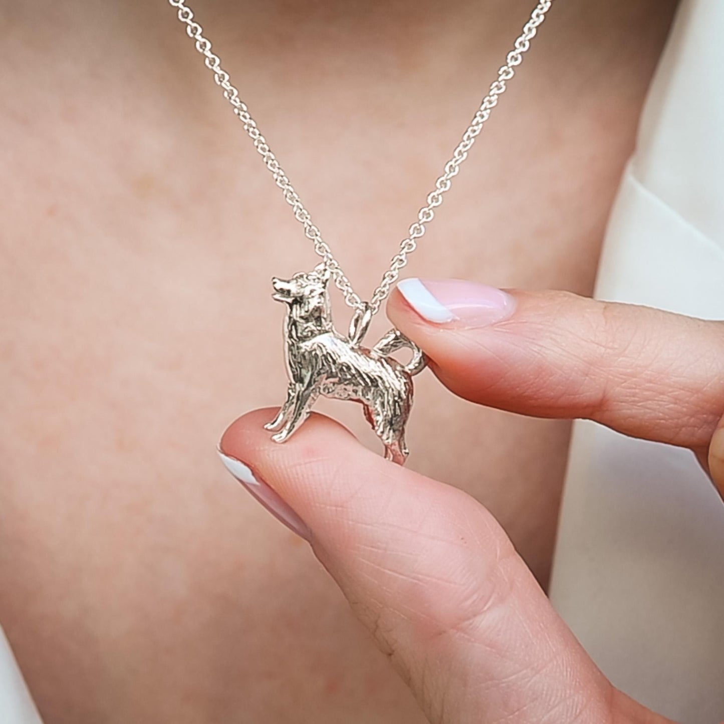 Husky Dog Charm Necklace