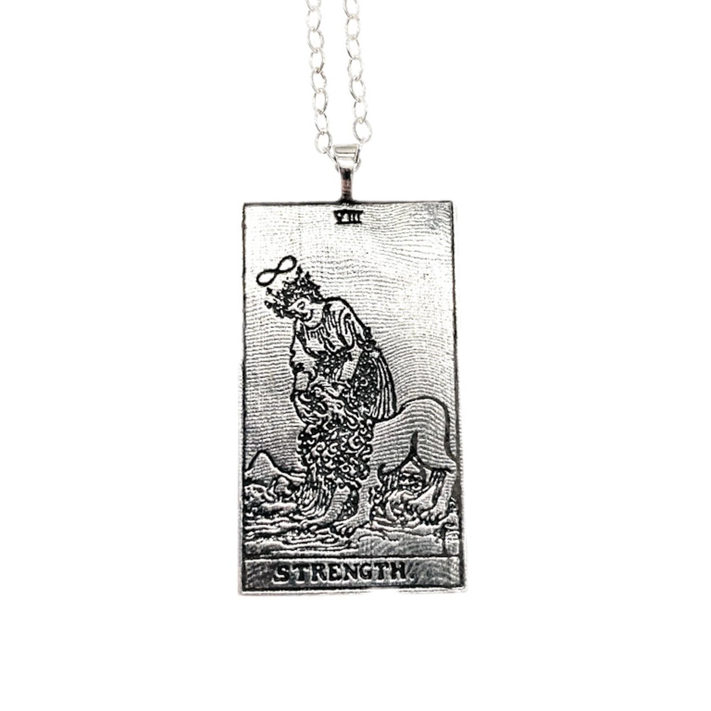 Strength Tarot Card Necklace