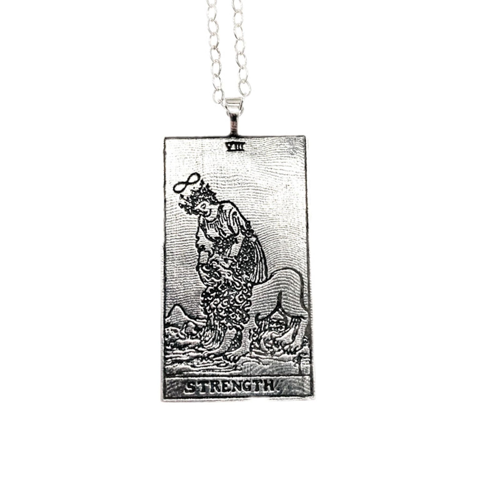 Strength Tarot Card Necklace