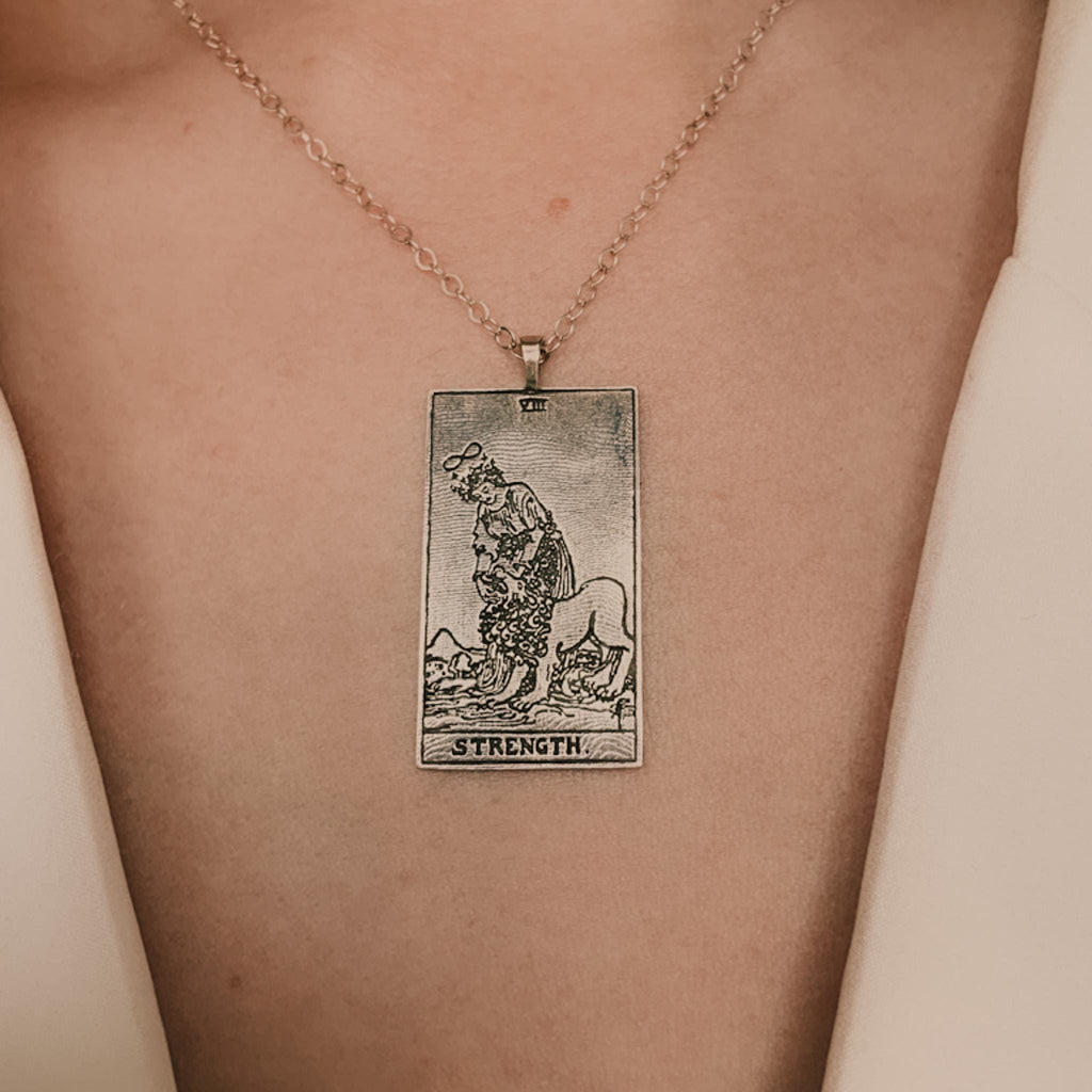Strength Tarot Card Necklace
