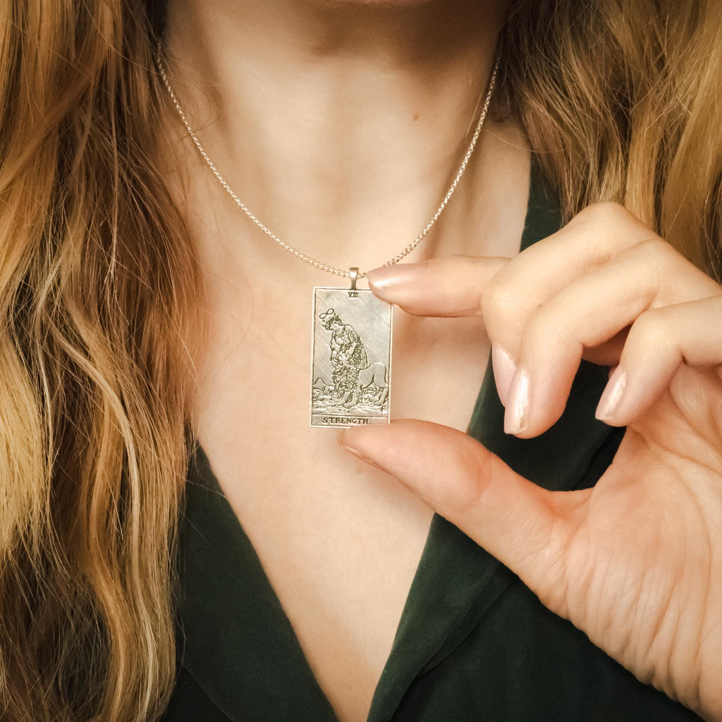 Strength Tarot Card Necklace