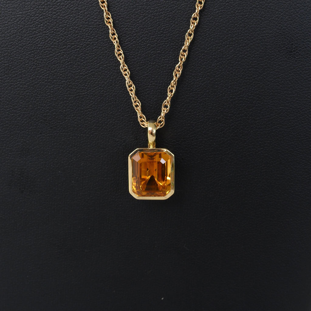 Citrine 14K Yellow Gold Necklace