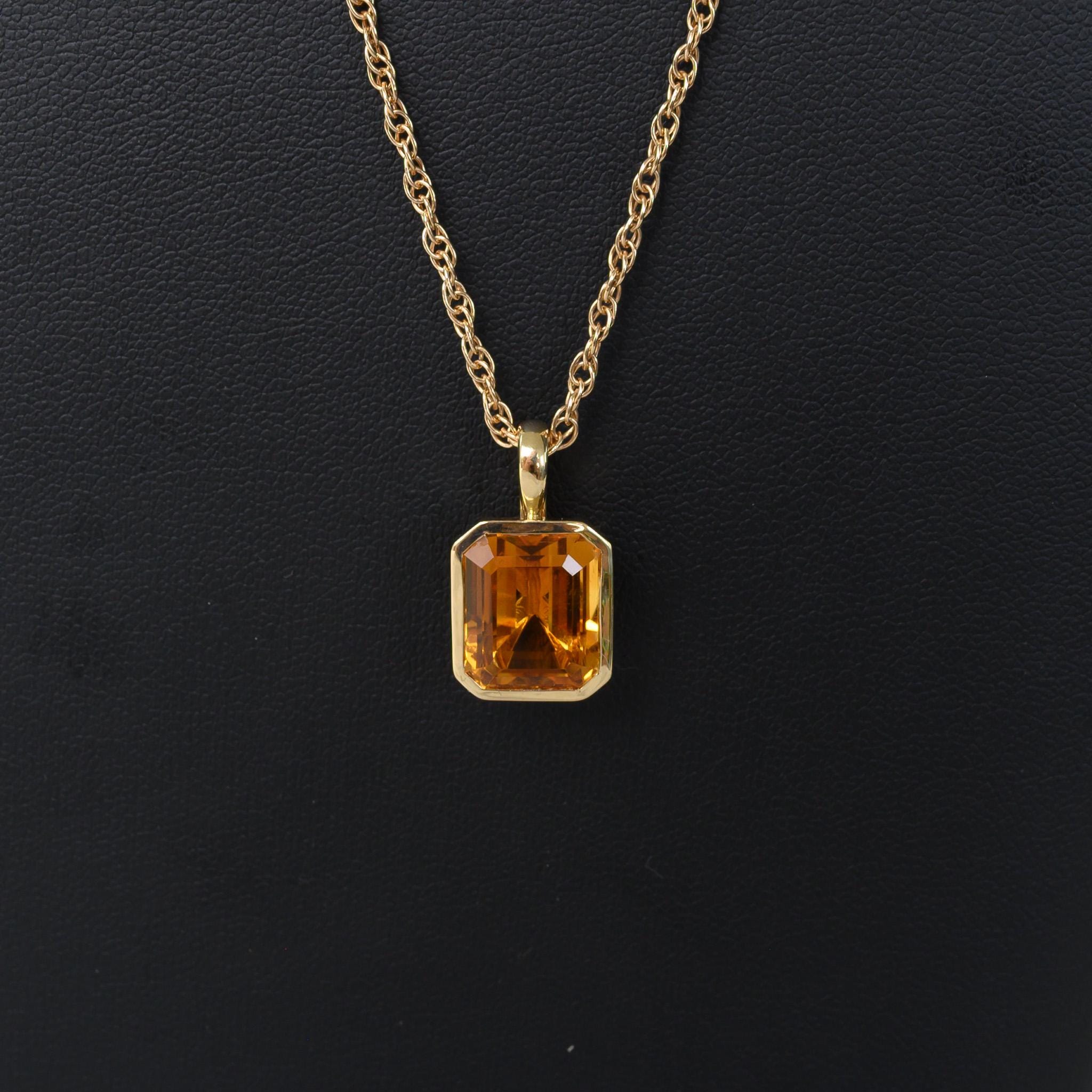 Citrine 14K Yellow Gold Necklace