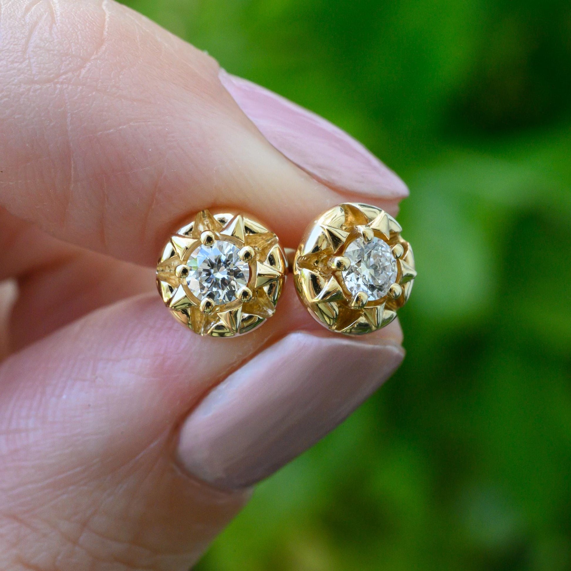 Midcentury Modern Starburst Stud Earrings