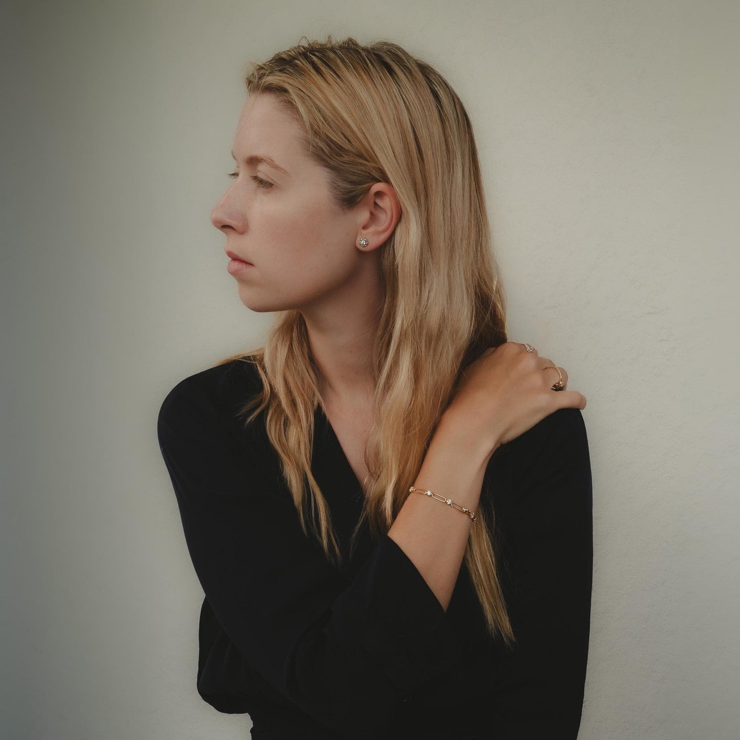 Gold Diamond Link Bracelet