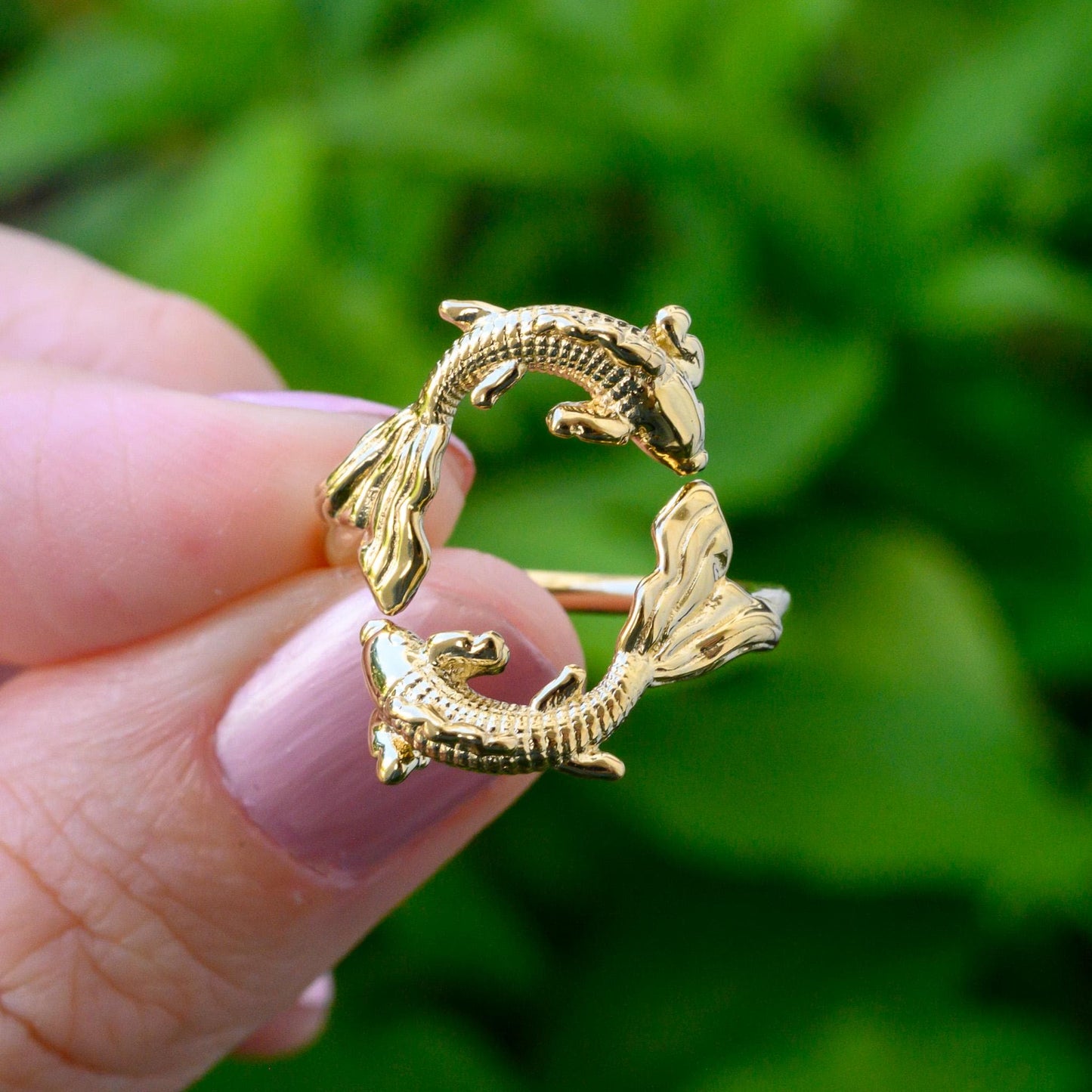 Pisces Koi Ring: 925 Silver Zodiac Astrology Ring