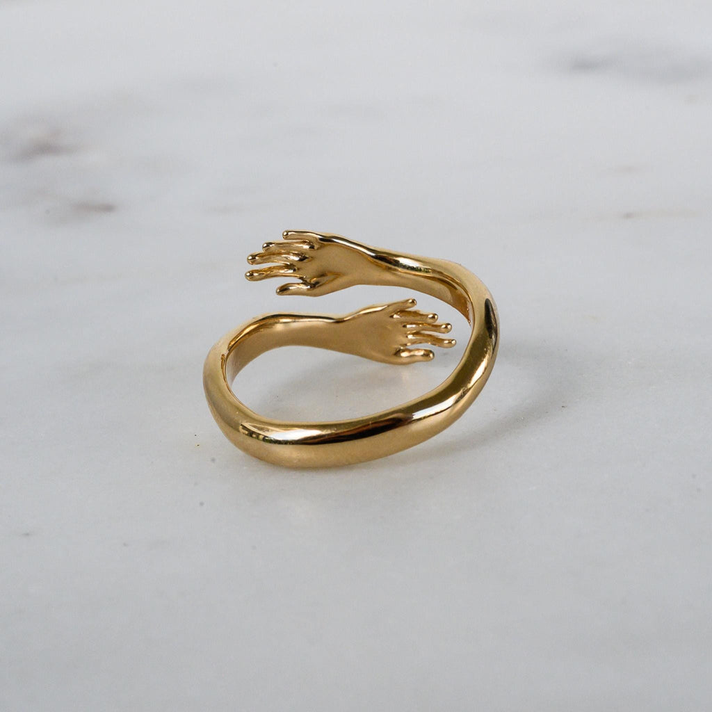 Solid 14K Yellow Gold Hug