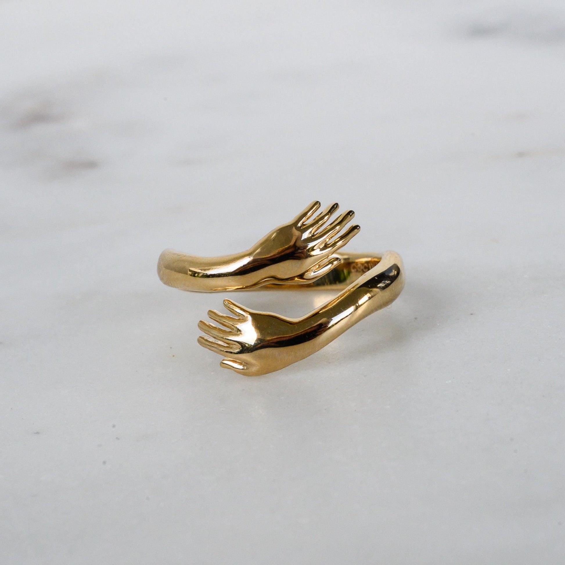 Solid 14K Yellow Gold Hug