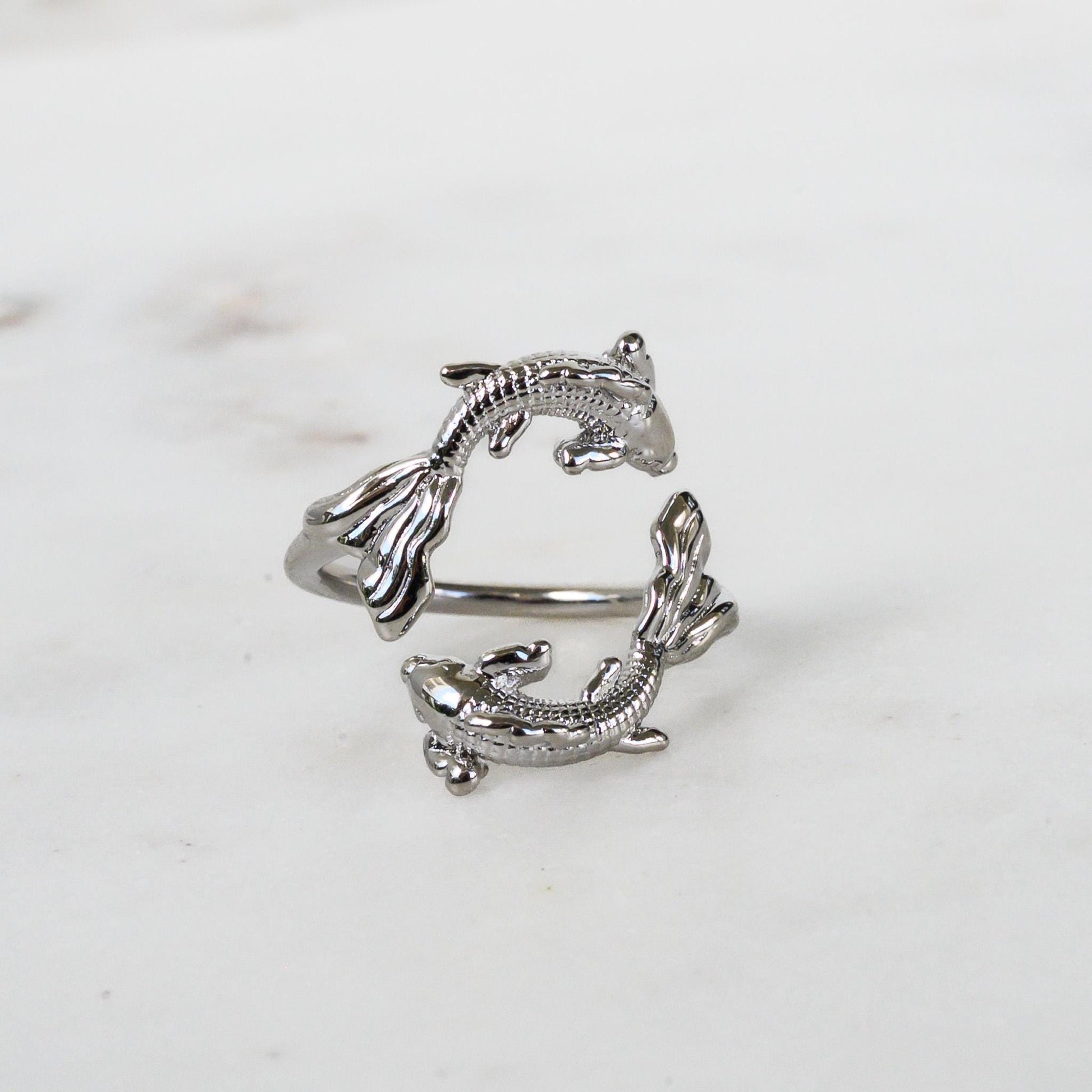 Pisces Koi Ring: 925 Silver Zodiac Astrology Ring