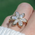 Moissanite Daisy Flower Ring