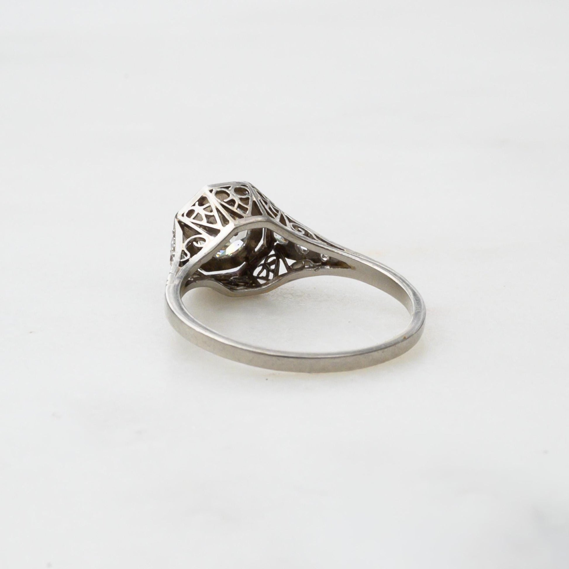 Vintage 1940s Platinum Diamond Engagement Ring