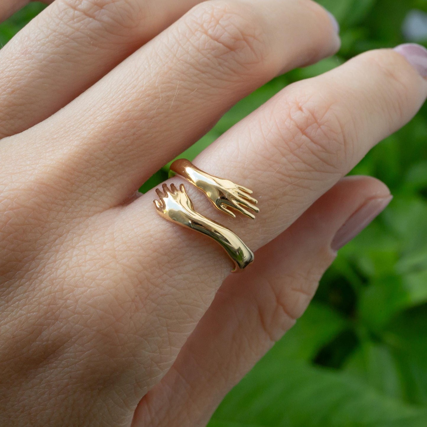 Solid 14K Yellow Gold Hug