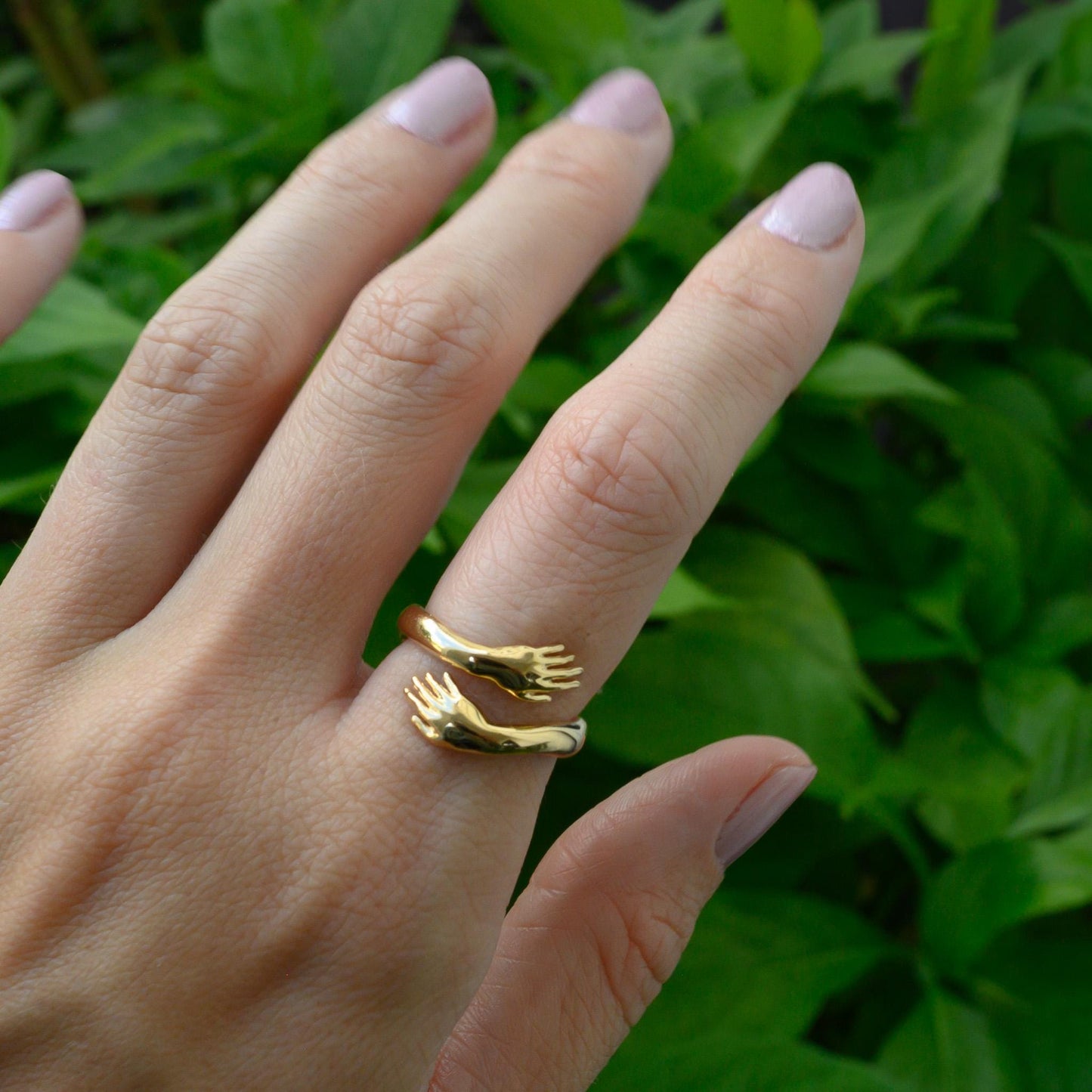 Solid 14K Yellow Gold Hug