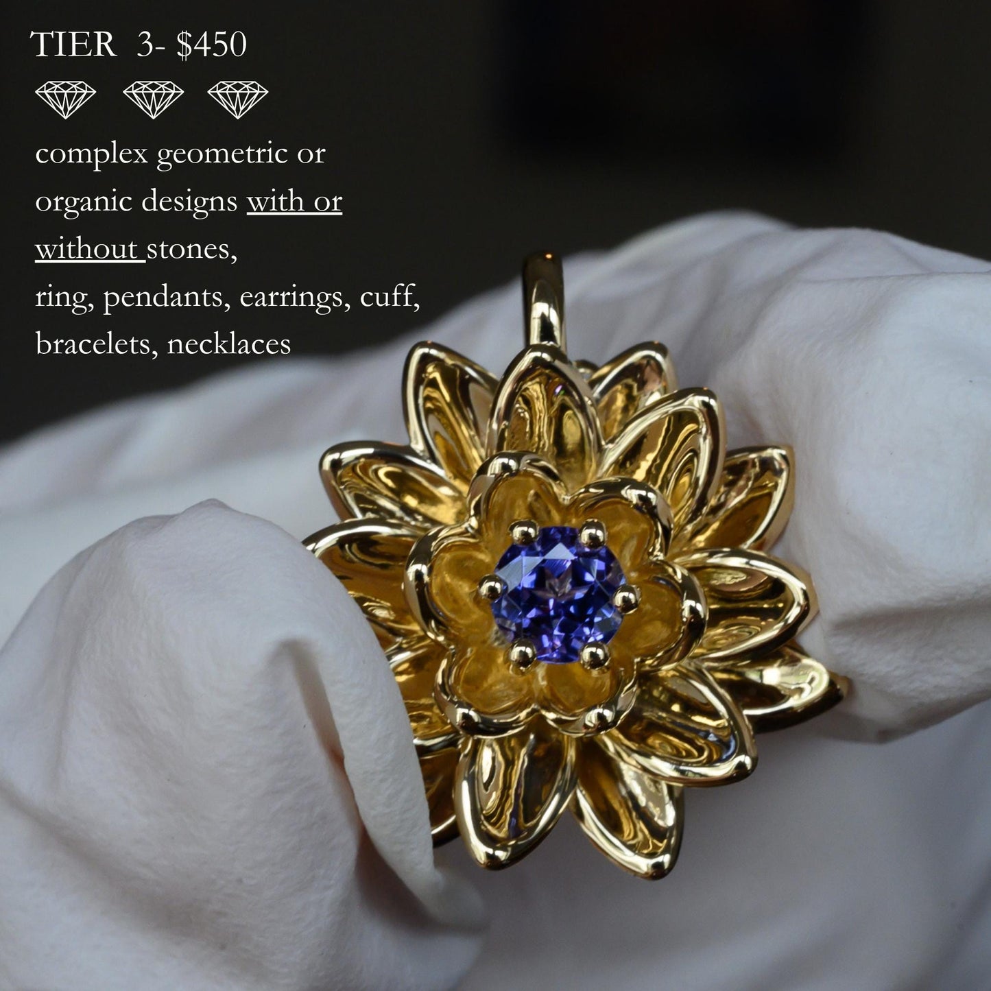 Design your own Jewelry 3D printed jewelry