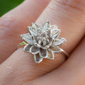 Water Lily Ring: Sterling Silver or Gold Plate
