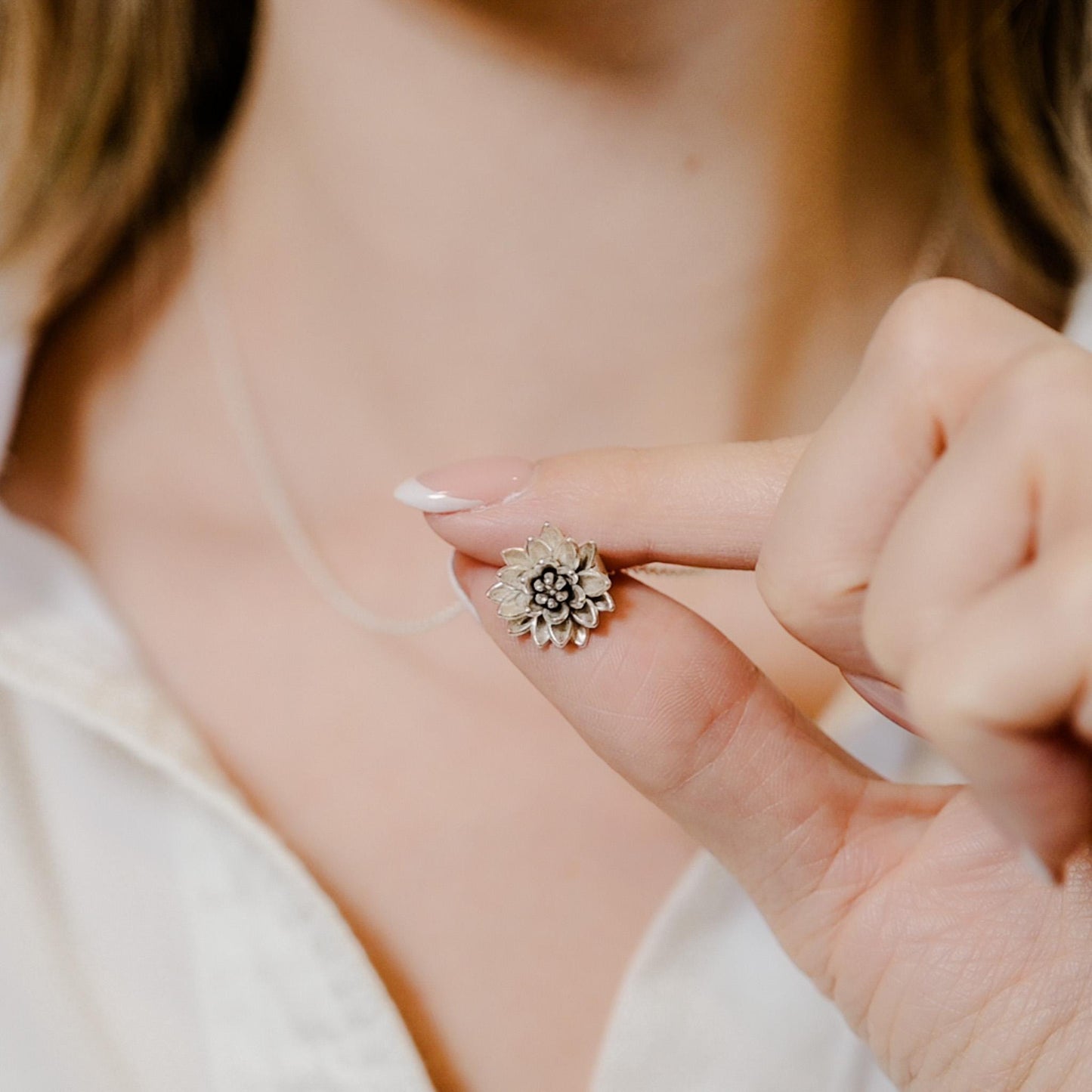 Lotus Pendant Necklace