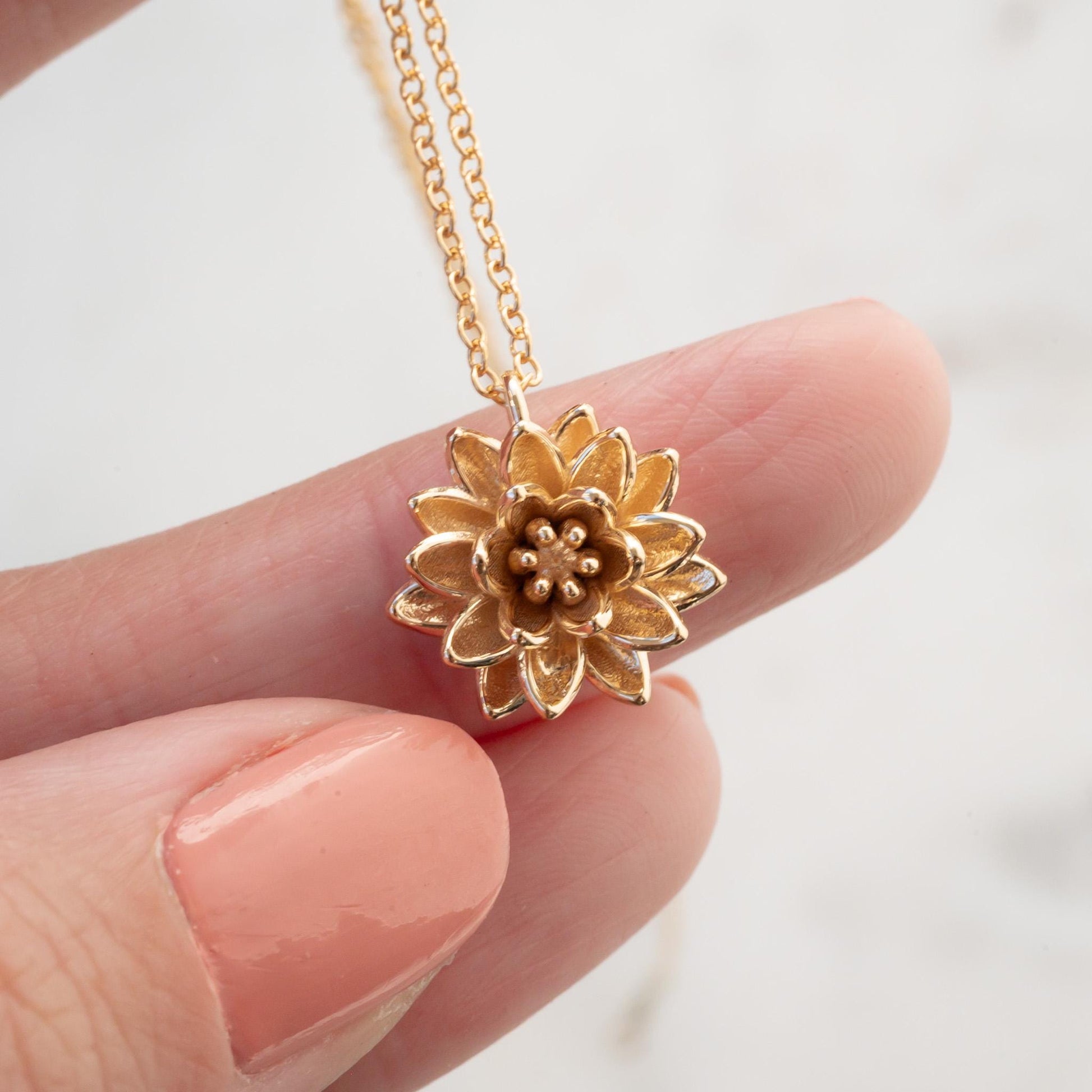 Lotus Pendant Necklace