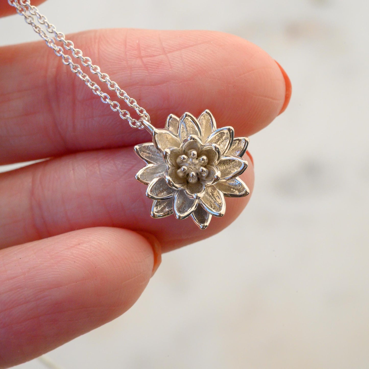 Lotus Pendant Necklace