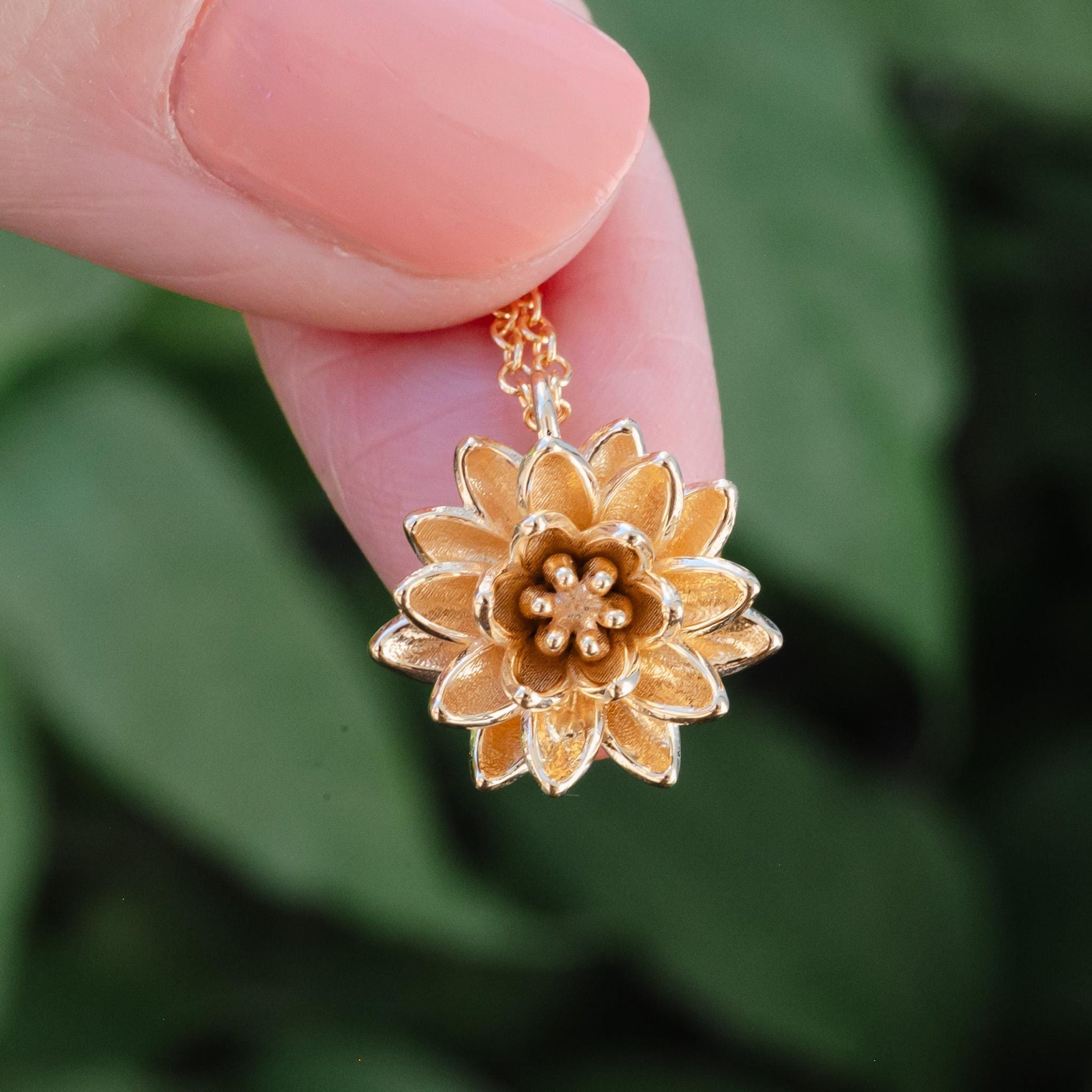 Lotus Pendant Necklace