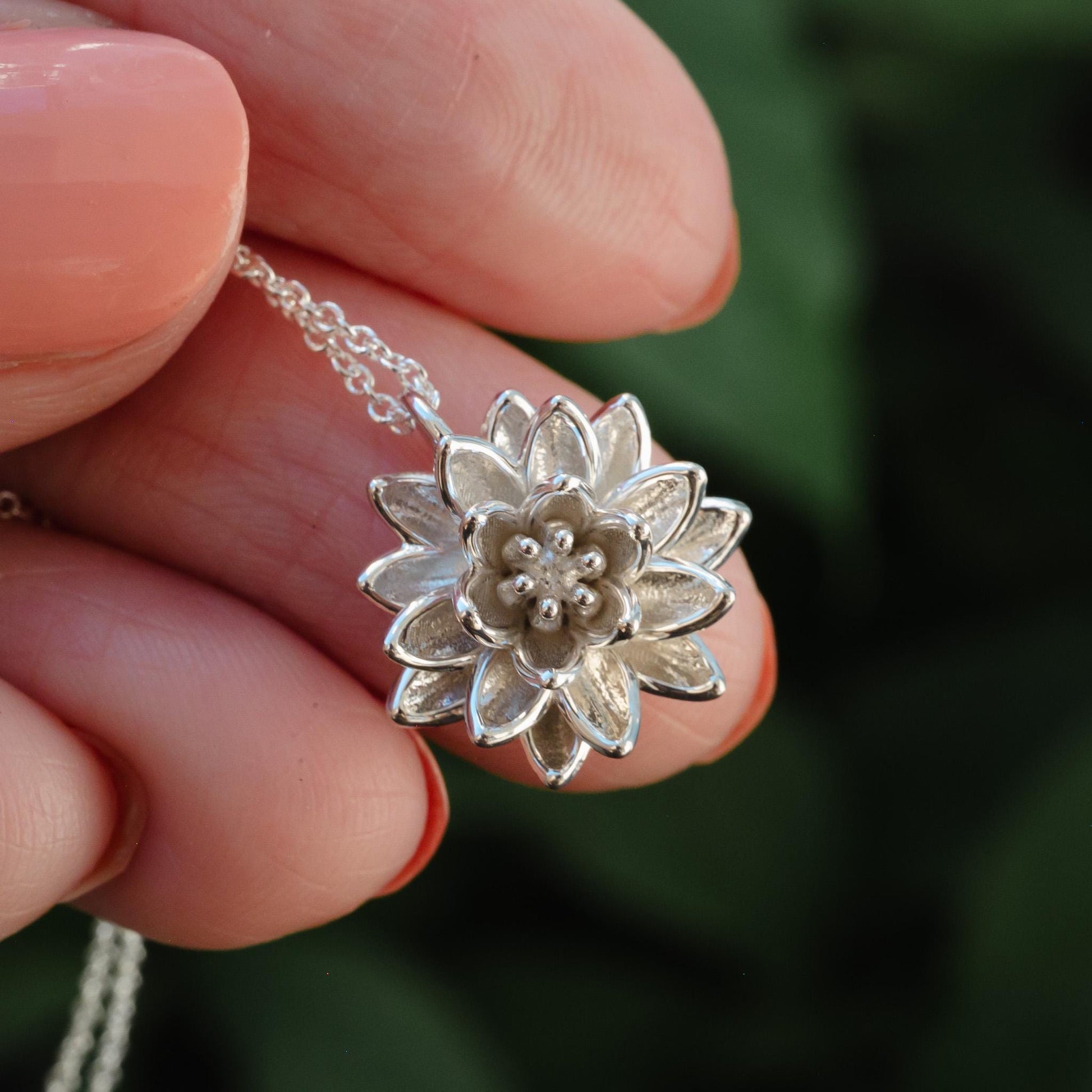 Lotus Pendant Necklace