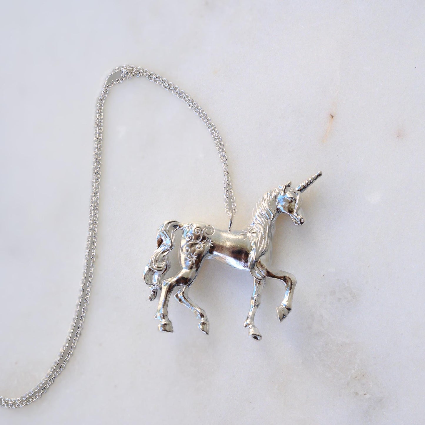 Unicorn Necklace 14k Gold Plated or Sterling Silver Fantasy Jewelry Gift, Magical Necklace