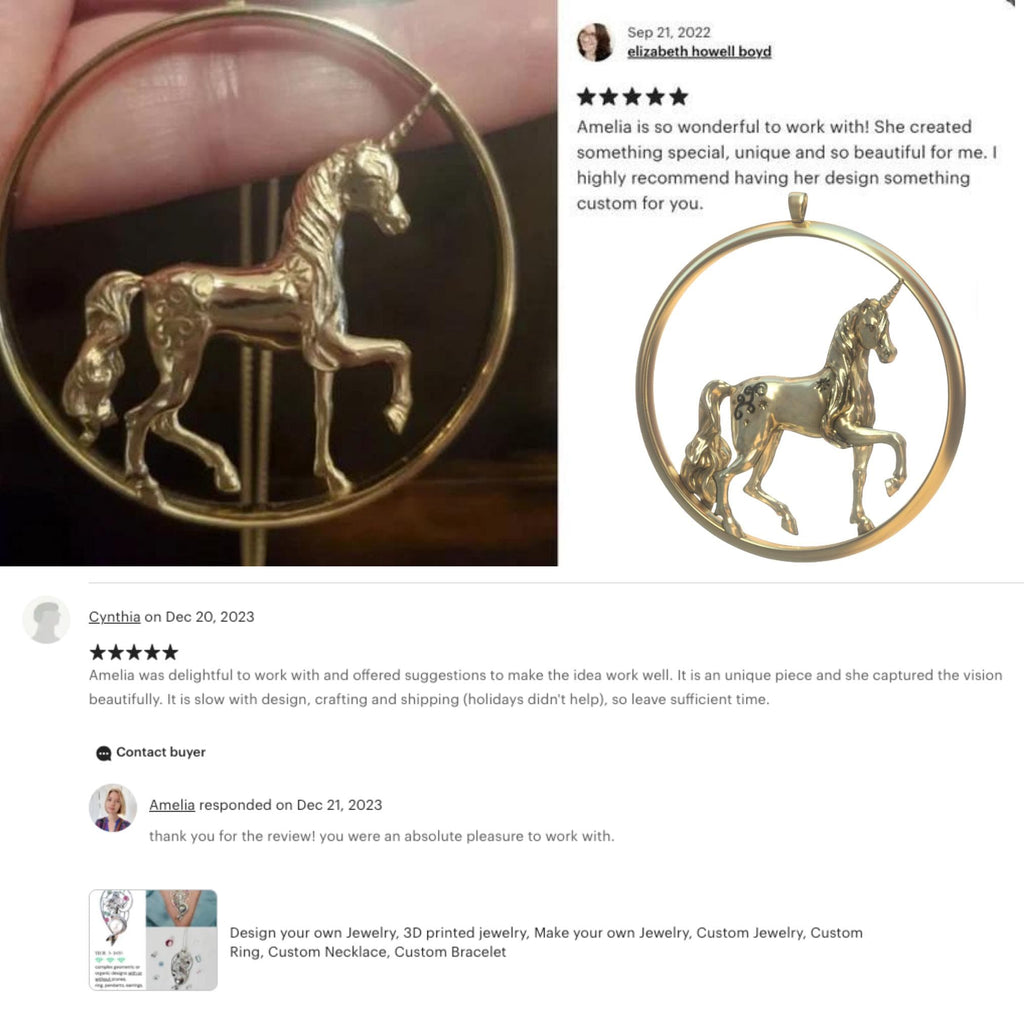 Design your own Jewelry 3D printed jewelry