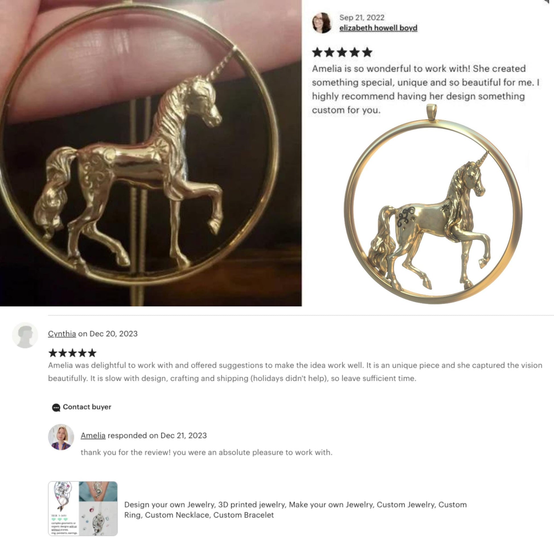 Design your own Jewelry 3D printed jewelry