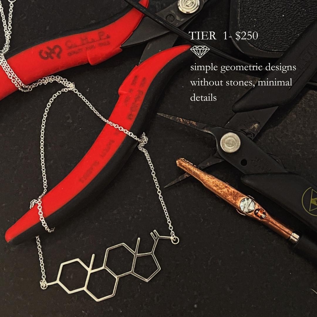 Design your own Jewelry 3D printed jewelry