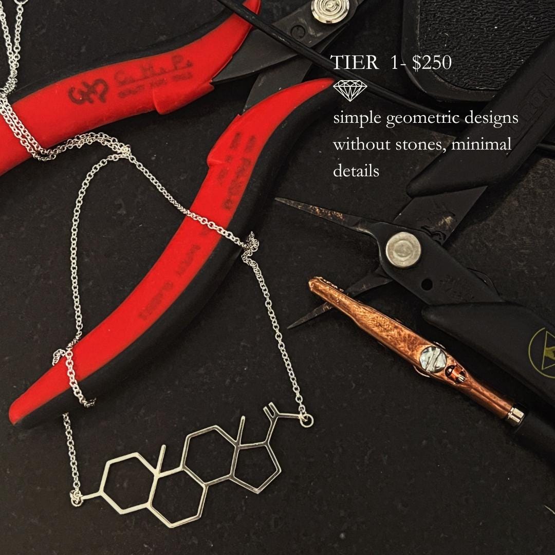 Design your own Jewelry 3D printed jewelry