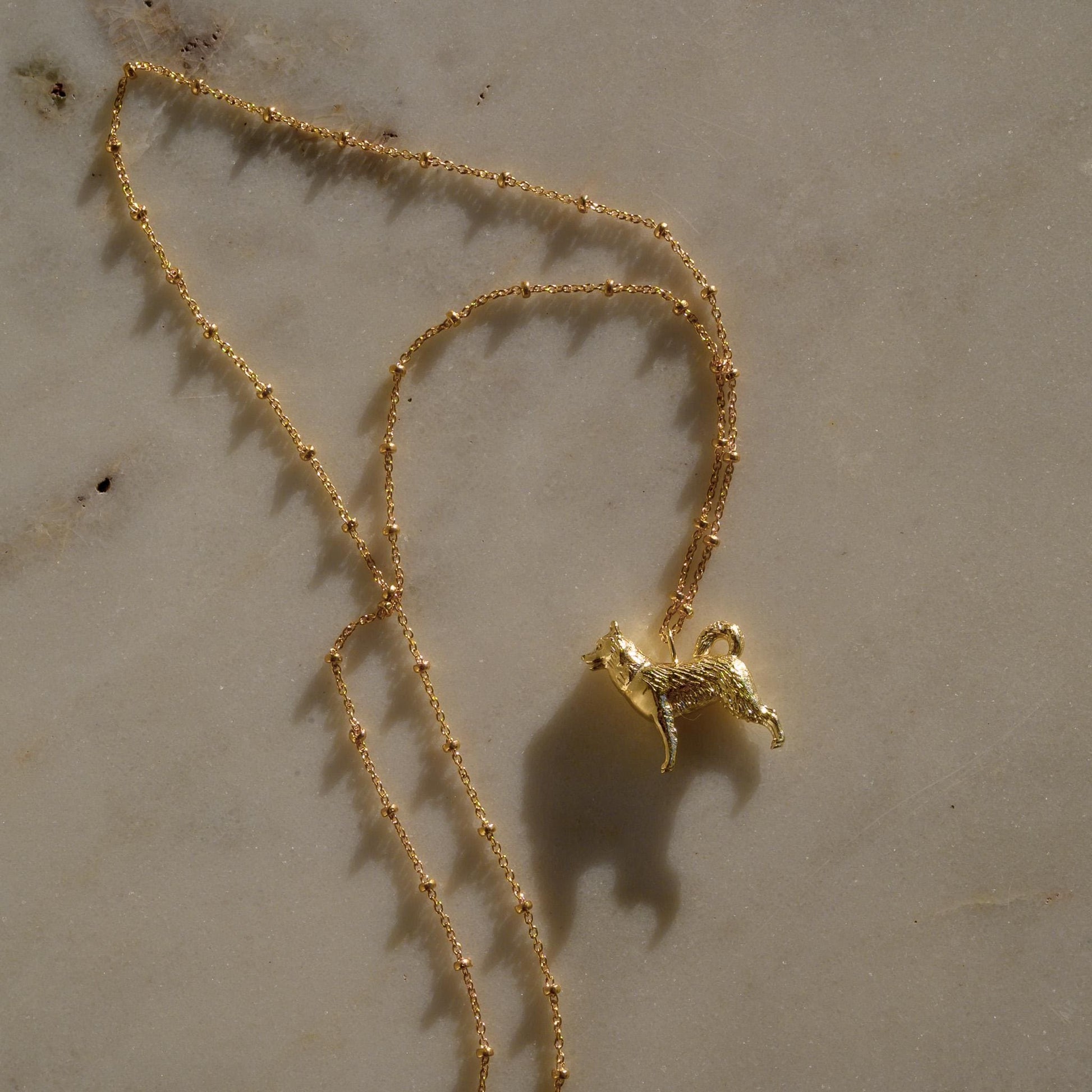 Husky Dog Charm Necklace