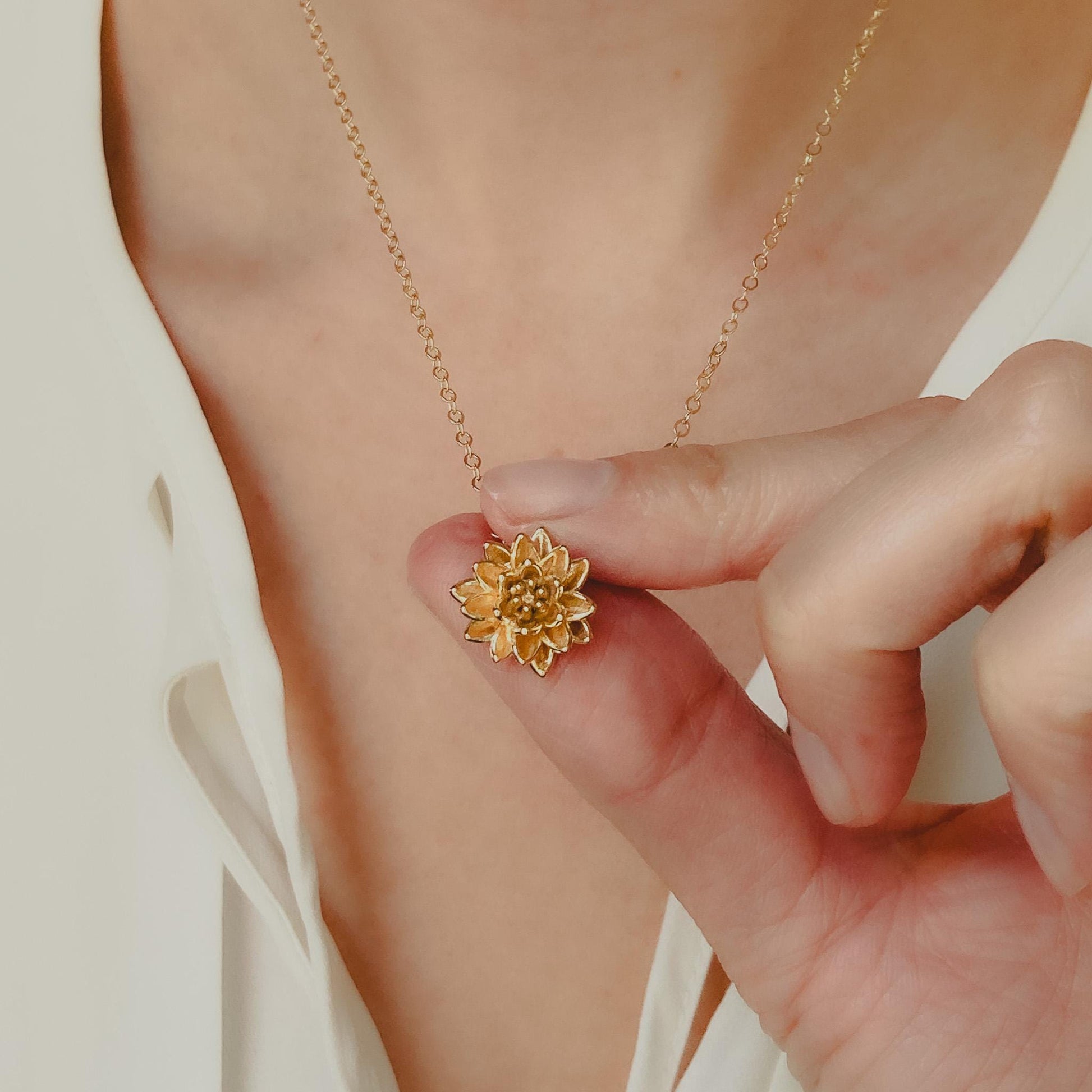 Lotus Pendant Necklace