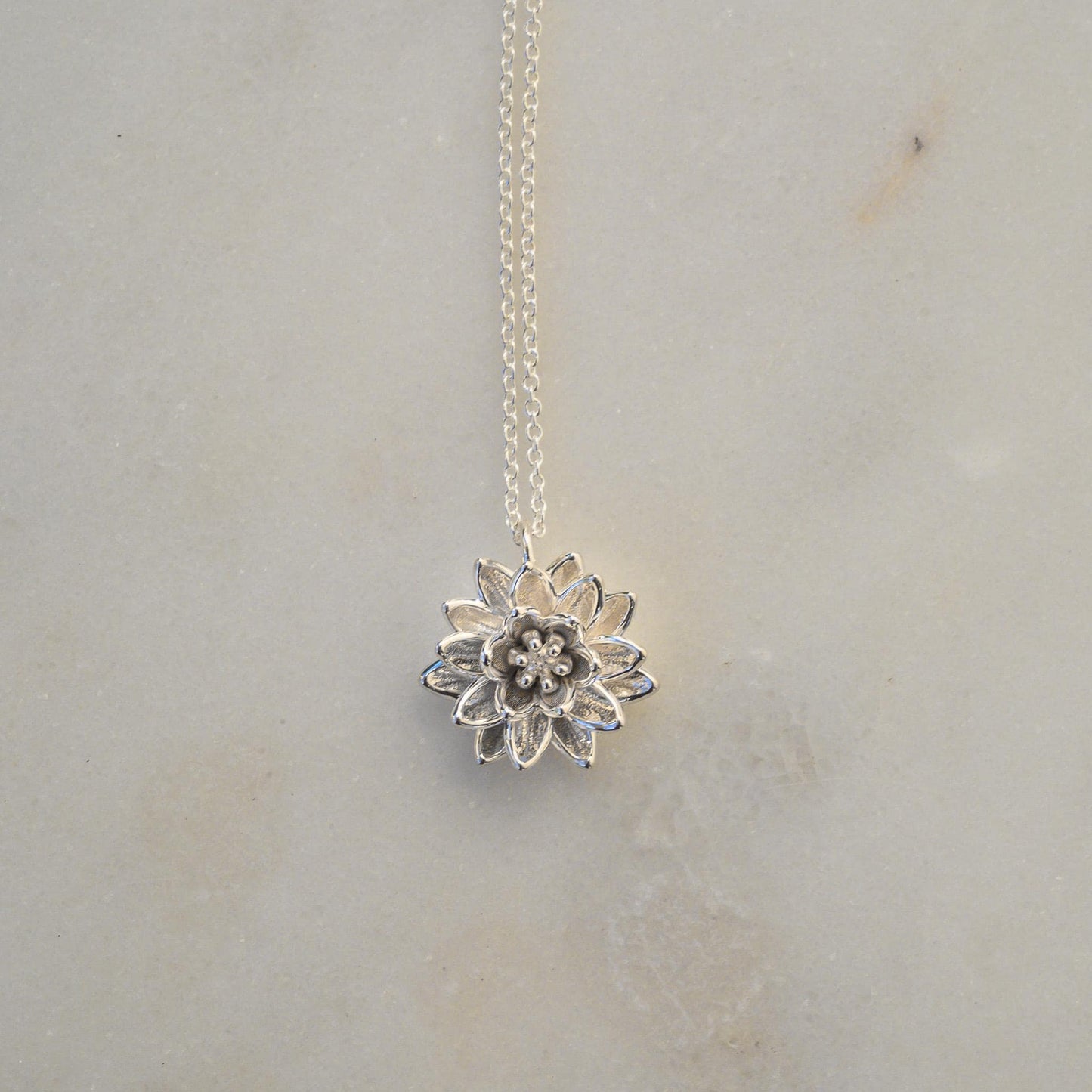 Lotus Pendant Necklace