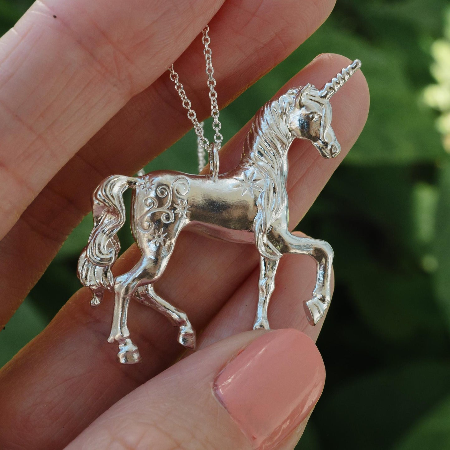 Unicorn Necklace 14k Gold Plated or Sterling Silver Fantasy Jewelry Gift, Magical Necklace