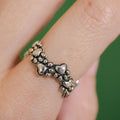 Antiqued Sterling Silver Pet Paw Ring - Stacking Ring Jewelry, Size 6