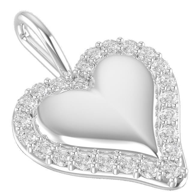 Custom Diamond Heart Pendant