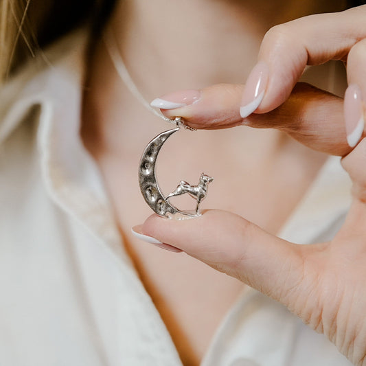 Shiba to the Moon Pendant Necklace