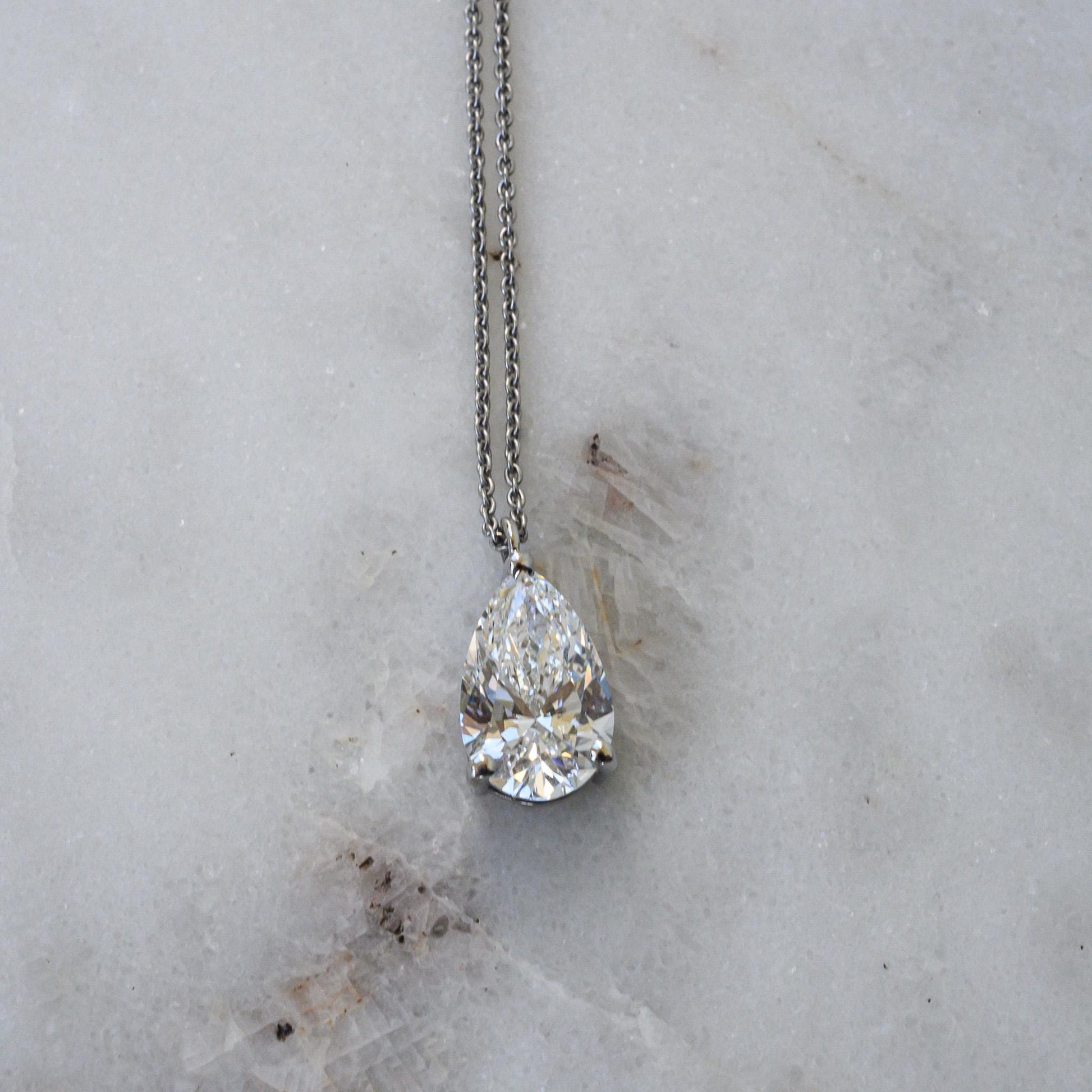 Pear Diamond Necklace