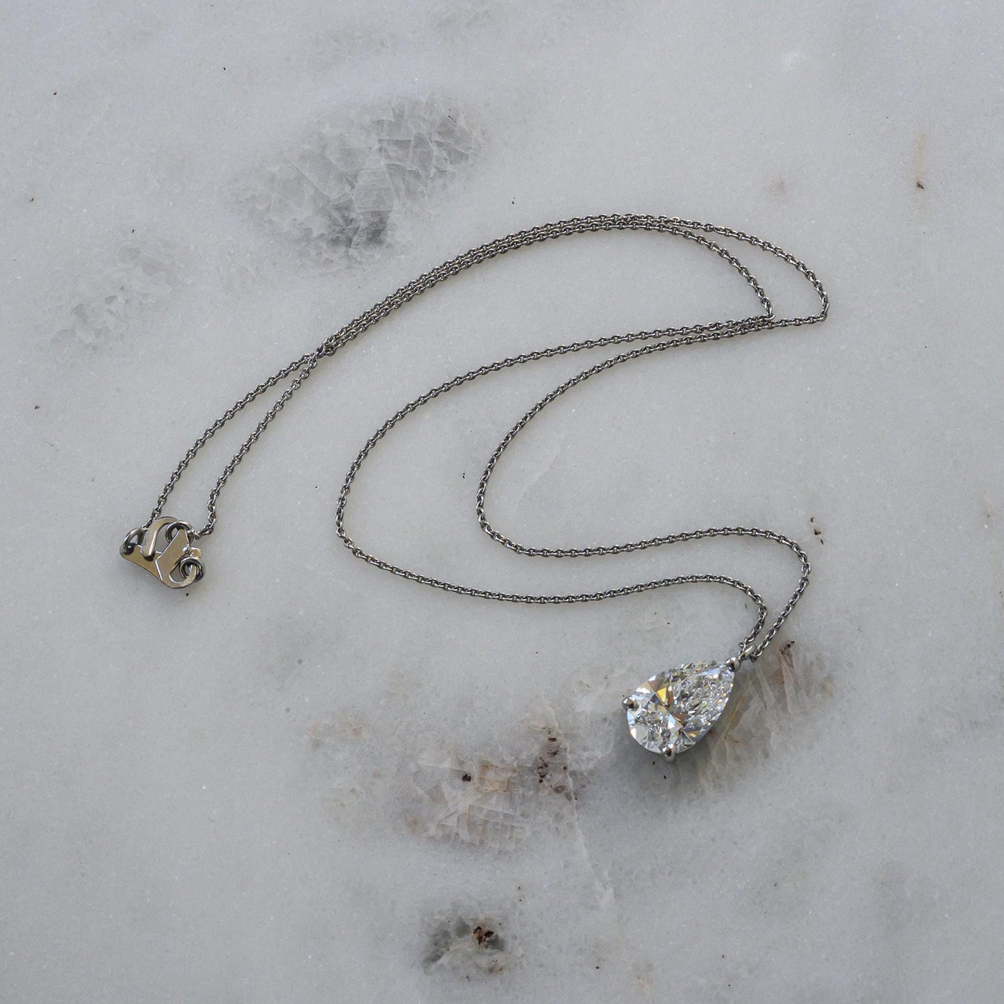 Pear Diamond Necklace