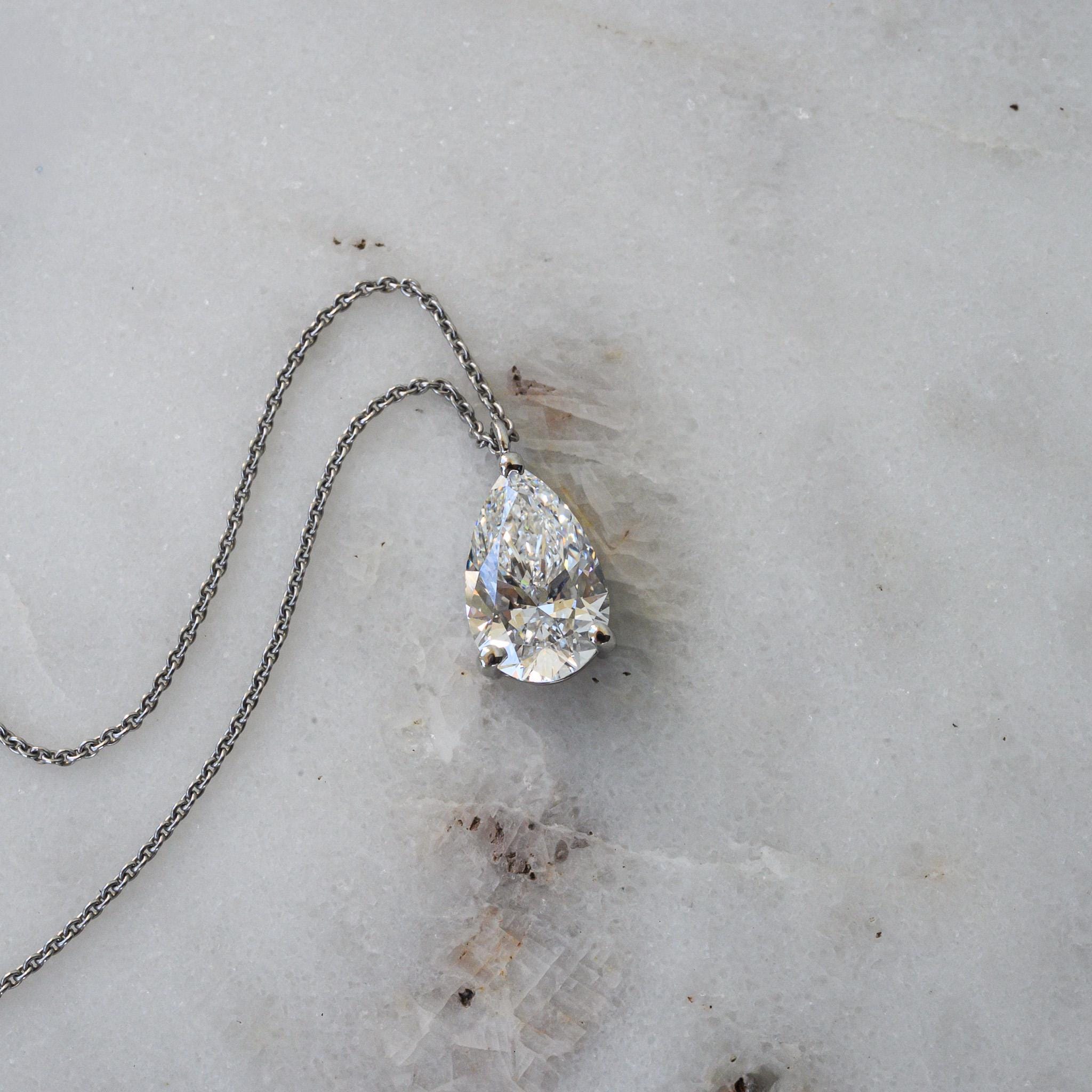 Pear Diamond Necklace