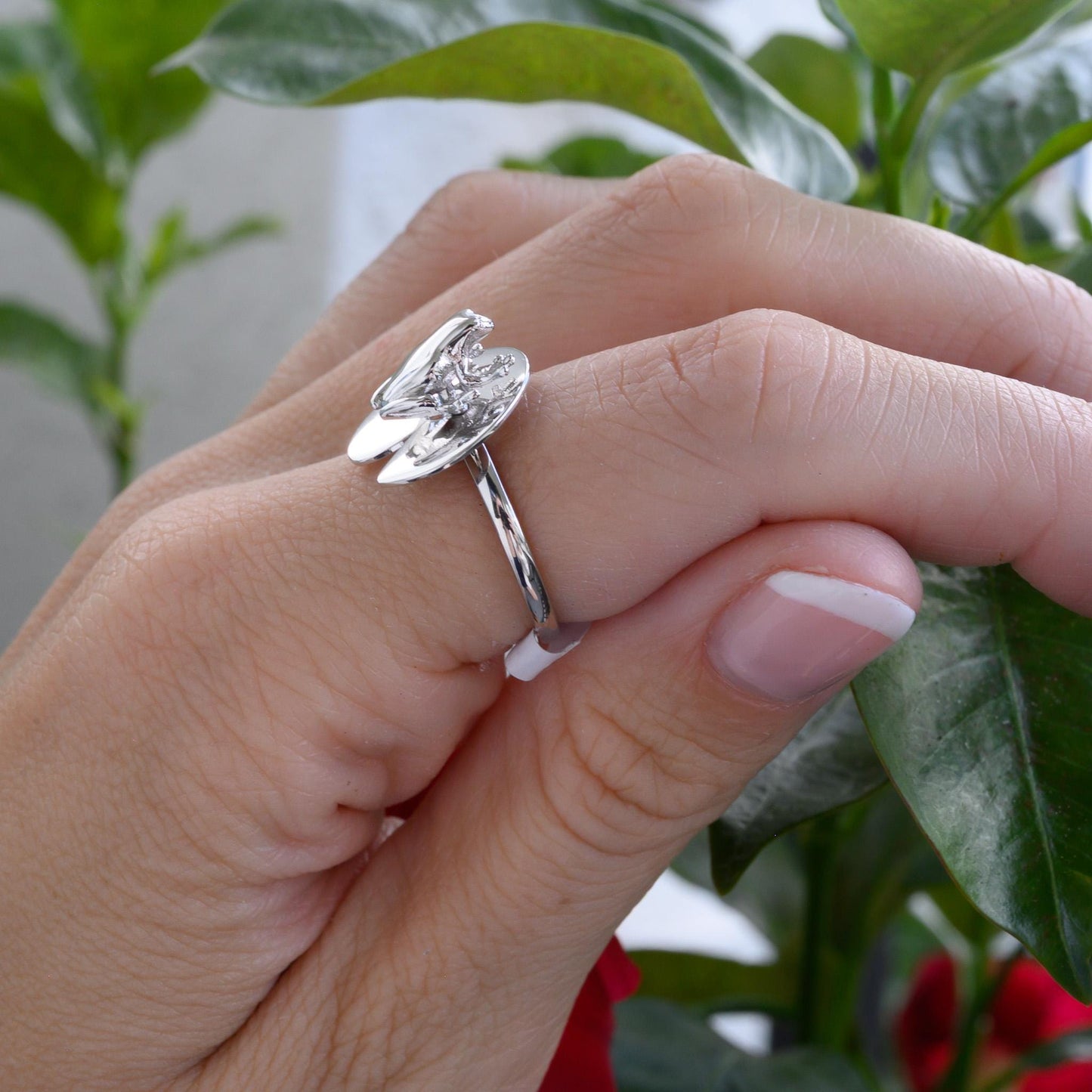 Frog and Lily Pad Fidget Ring