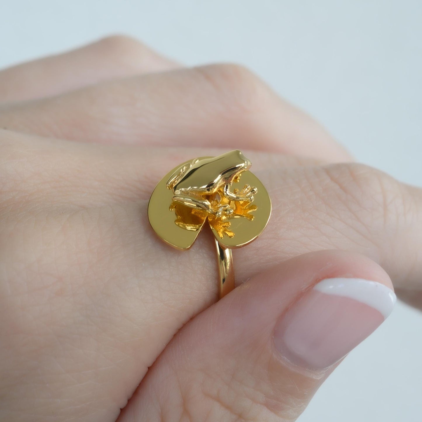Frog and Lily Pad Fidget Ring