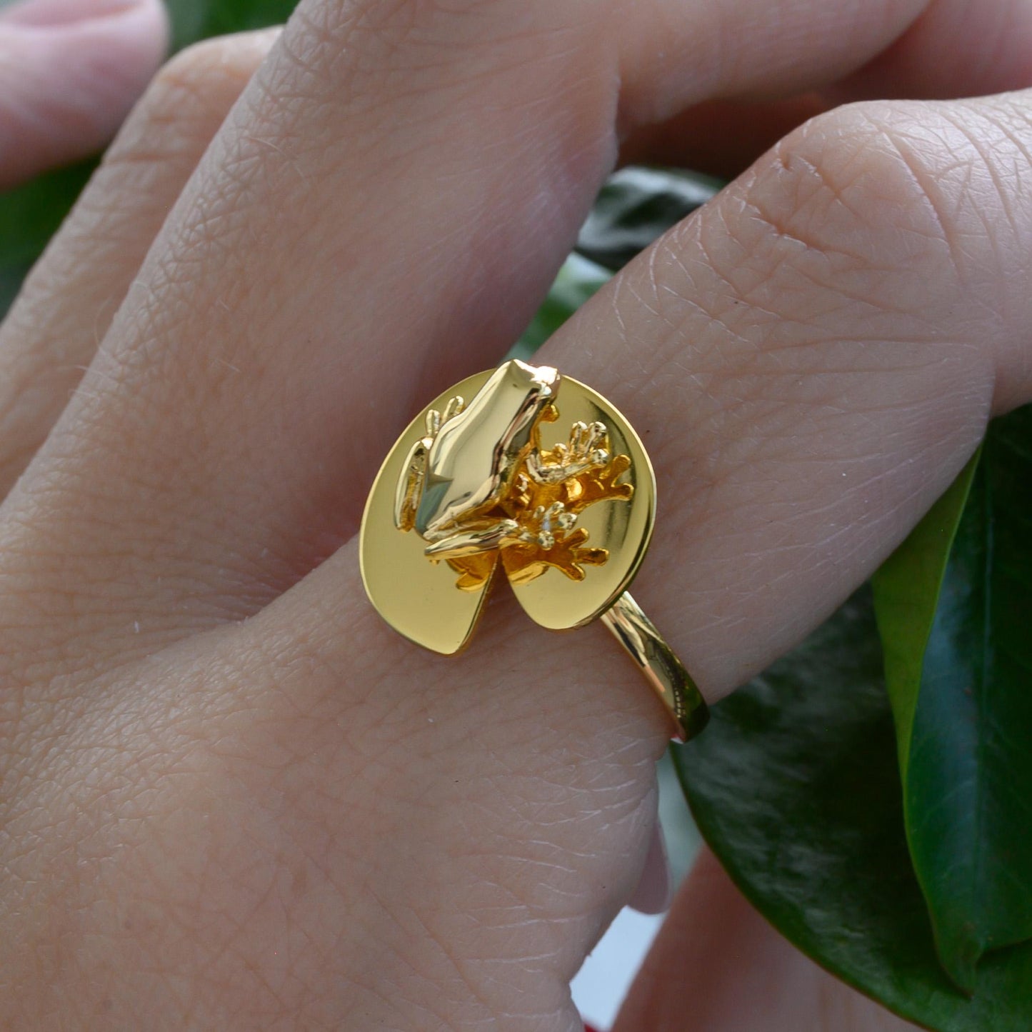 Frog and Lily Pad Fidget Ring
