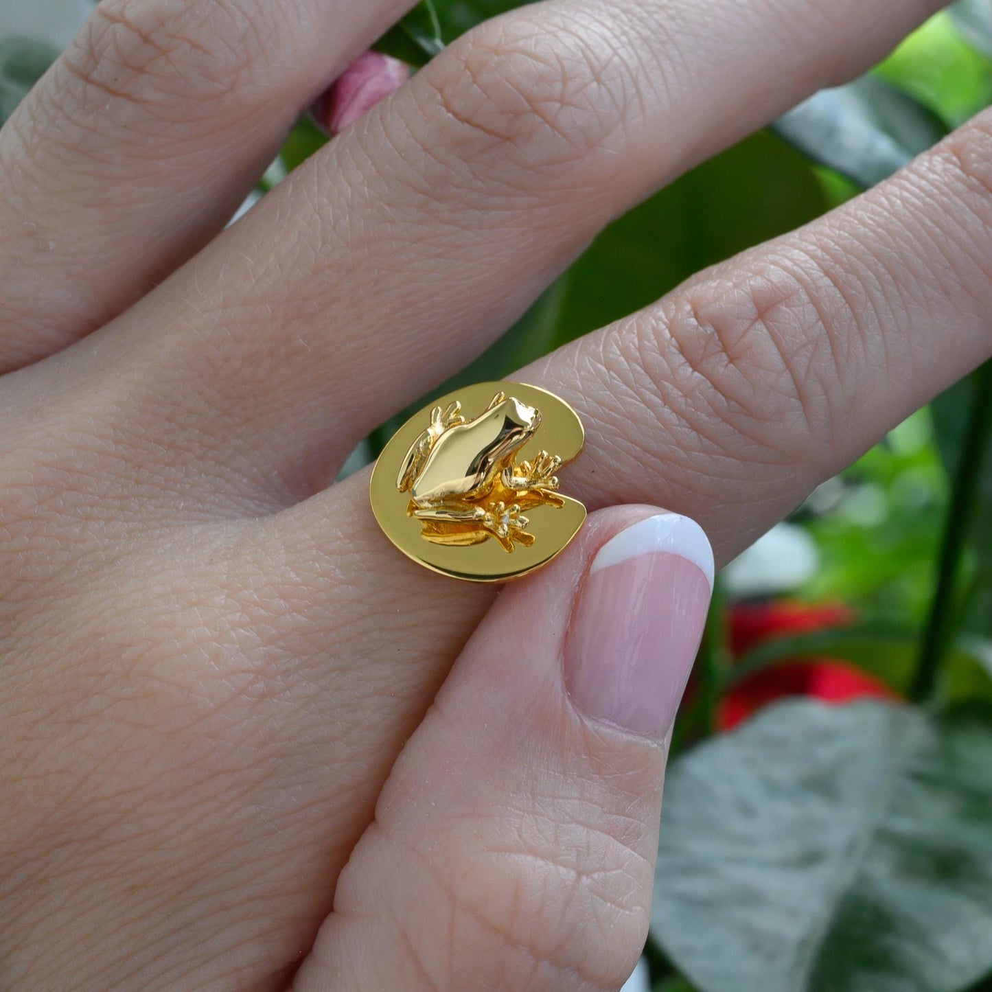 Frog and Lily Pad Fidget Ring