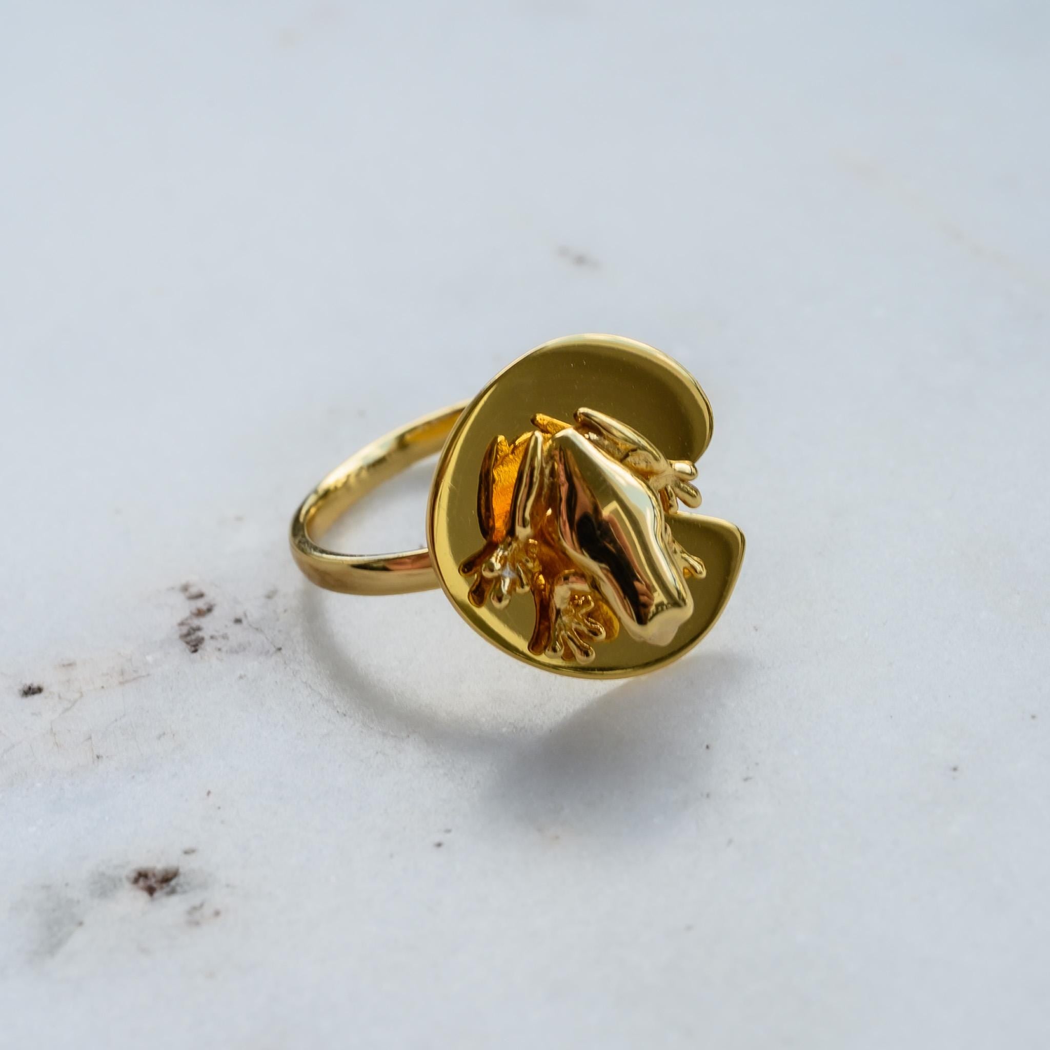 Frog and Lily Pad Fidget Ring