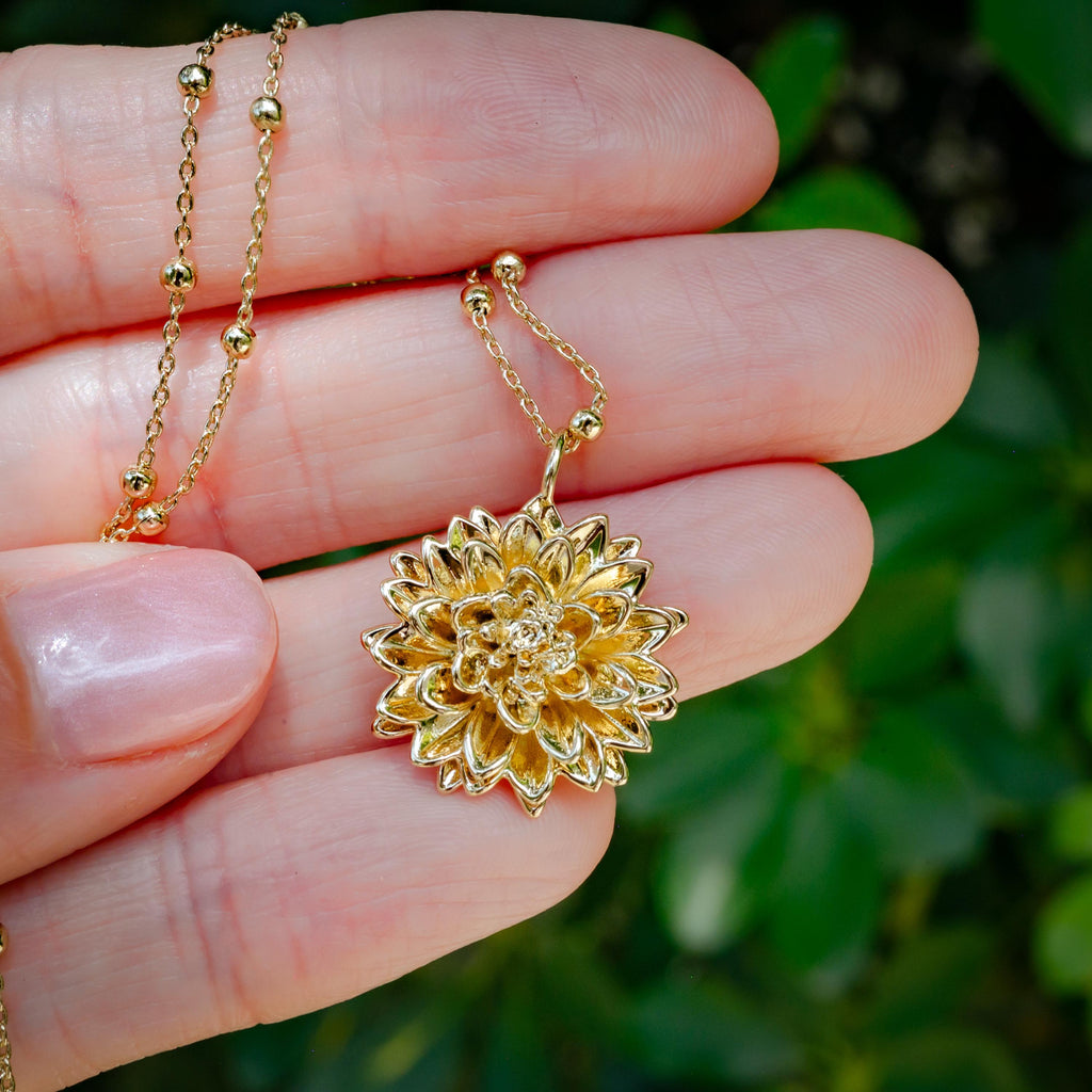 Dahlia Flower Necklace